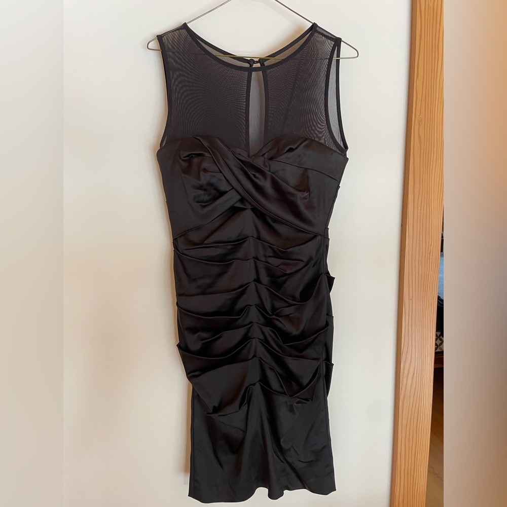Knee length black dress